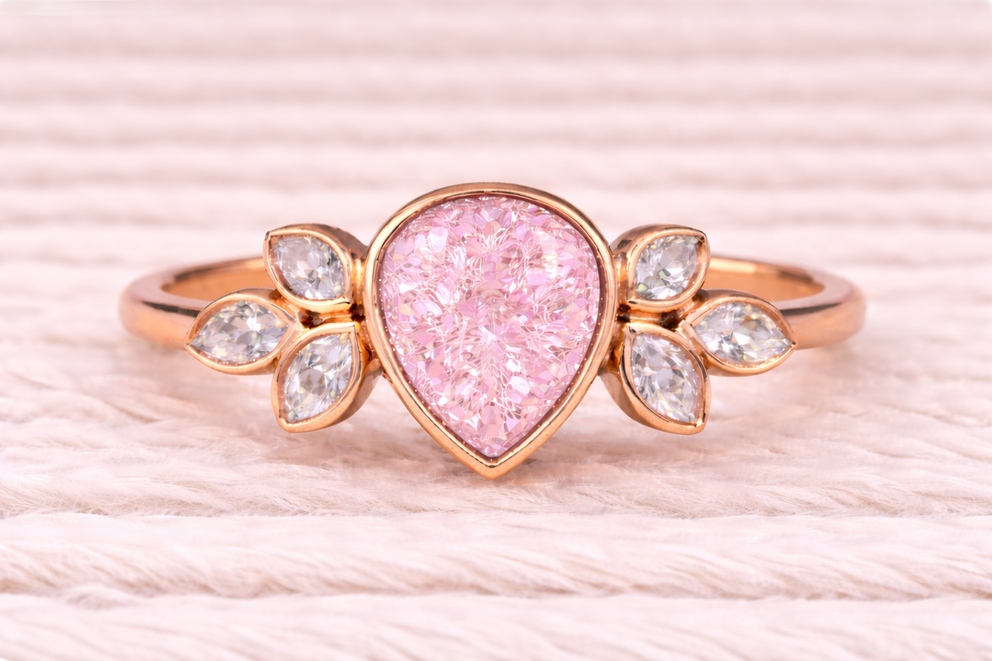 Pear Shape Memorial Ashes Ring