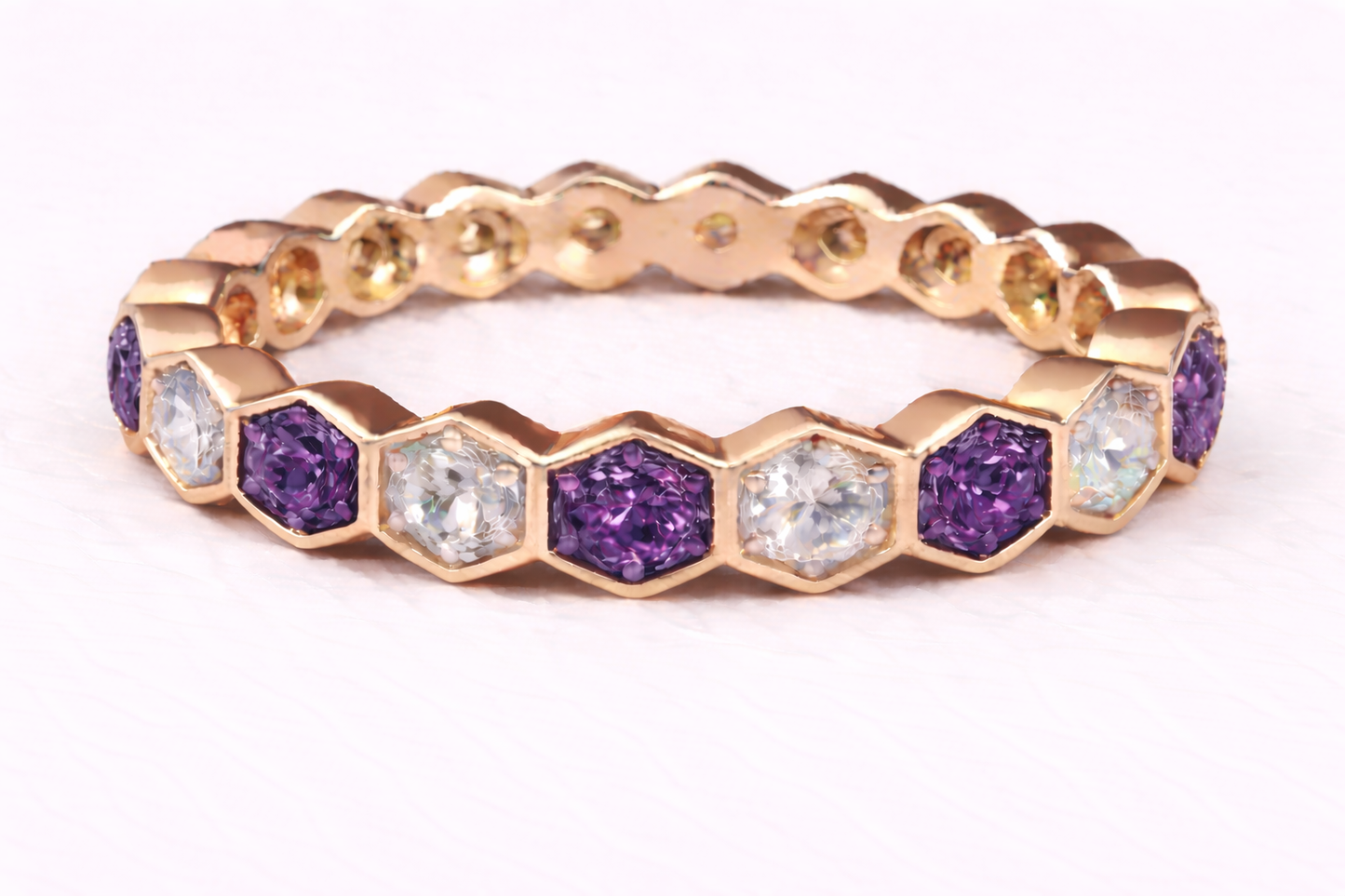 The Lucy Full Band Hexagon Ring