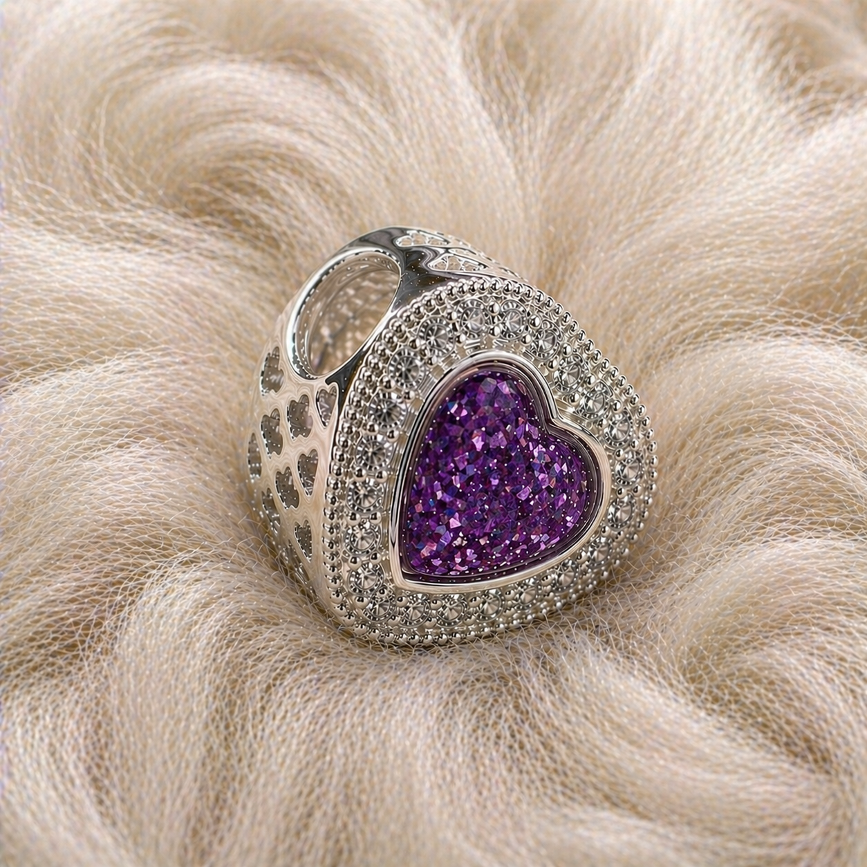 Diamond Heart Charm