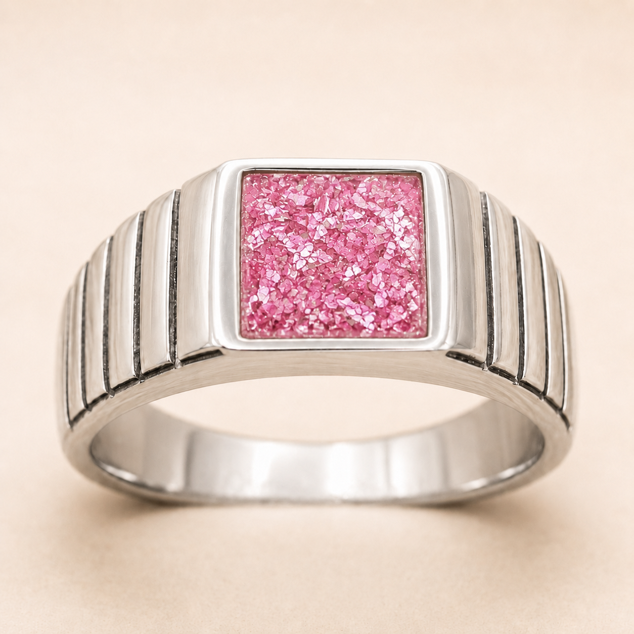 Sterling Silver Square Signet Memorial Ring