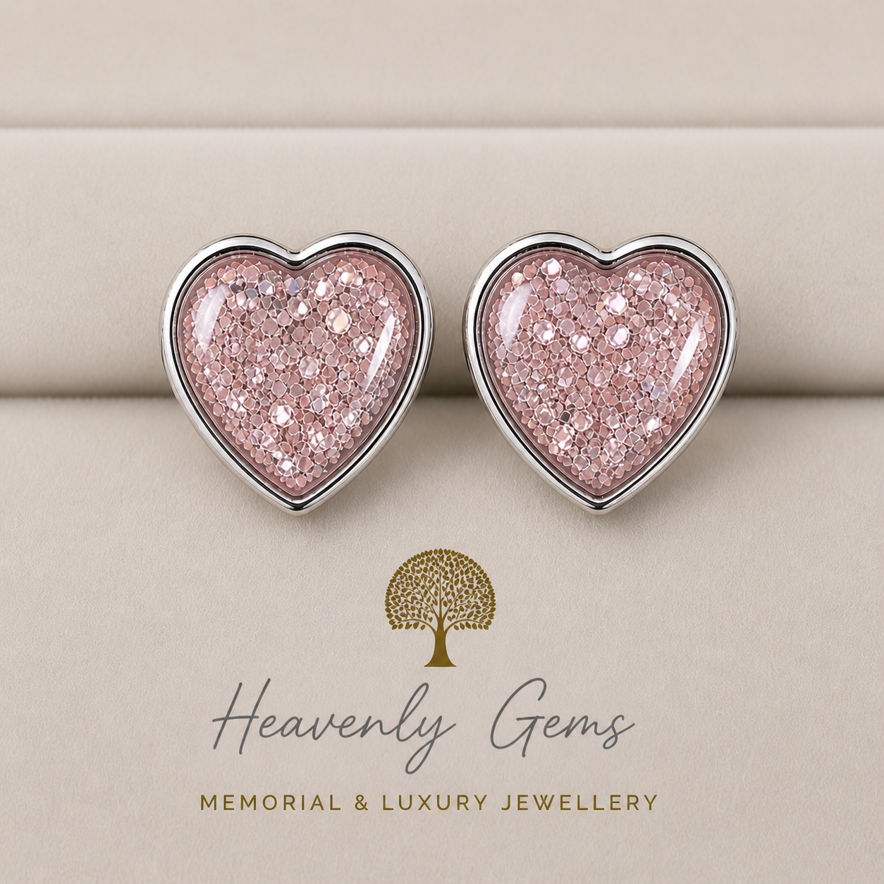 Lottie Flat Heart Earrings