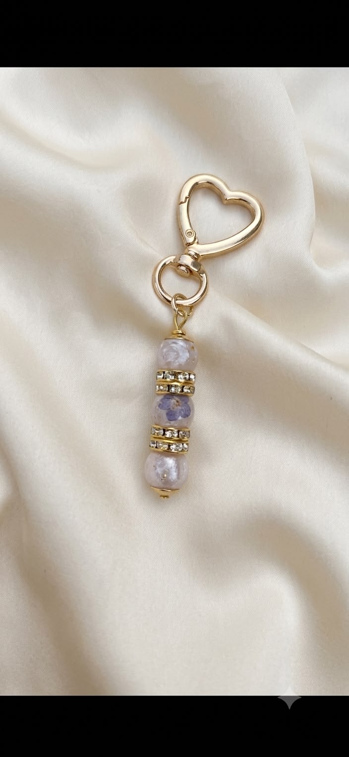 Beaded Memorial Bouquet Charm for Ashes | Wedding Memorial Jewellery