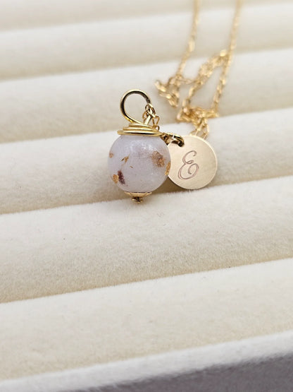 Vermeil gold orb necklace image 0