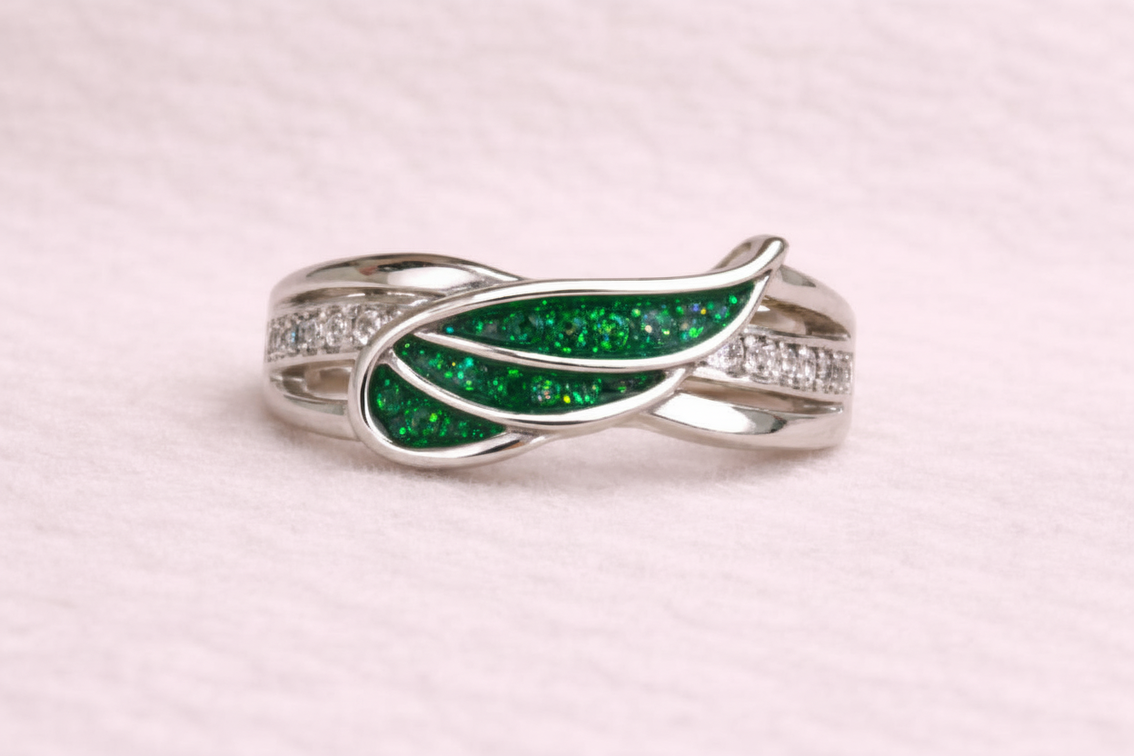 Angel wing ring