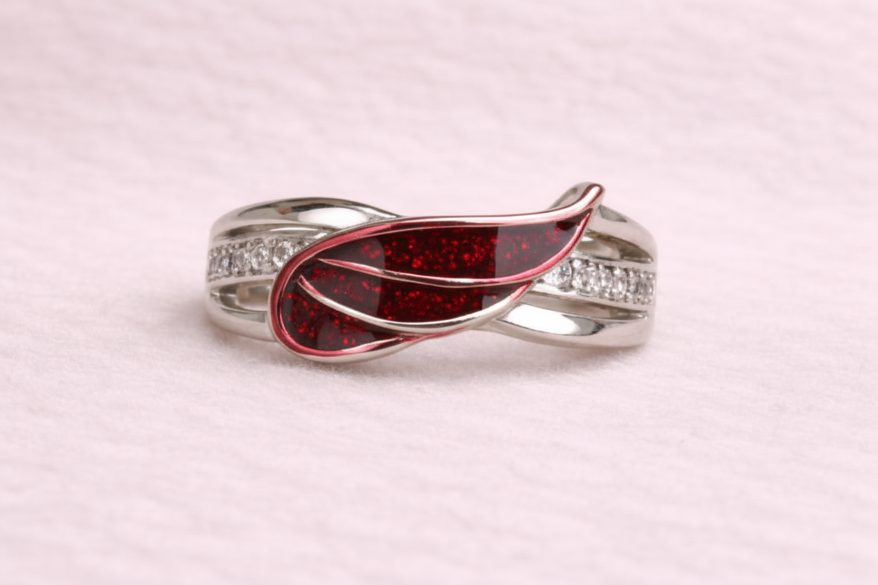 Angel wing ring