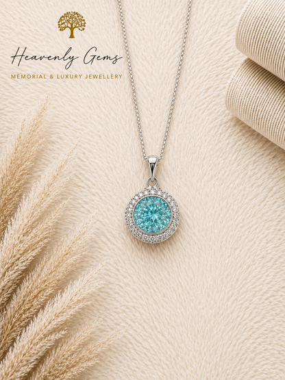 Cubic Zirconia Diamond Round Necklace
