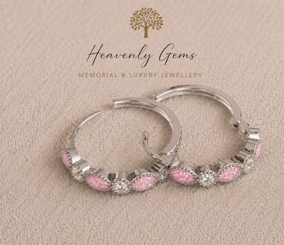 Eternity Memorial Ashes Hoop Earrings UK – Sterling Silver Cremation Jewellery