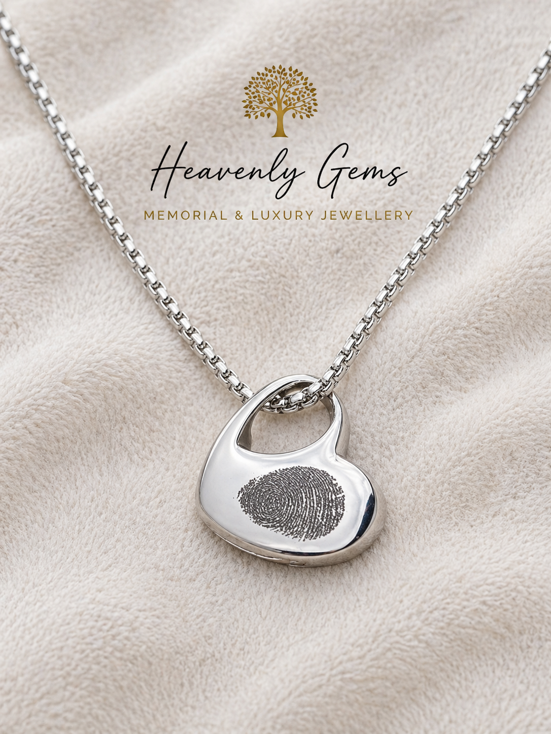 Laser Engraved Memorial Ashes Necklace UK – Stainless Steel Personalised Cremation Jewellery