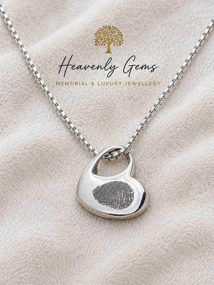 Laser Engraved Memorial Ashes Necklace UK – Stainless Steel Personalised Cremation Jewellery
