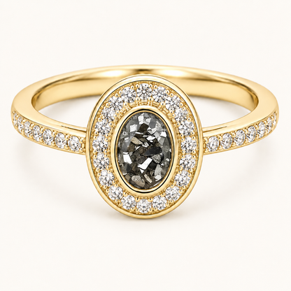 Evelyn 9ct Gold Oval Memorial Ashes Ring