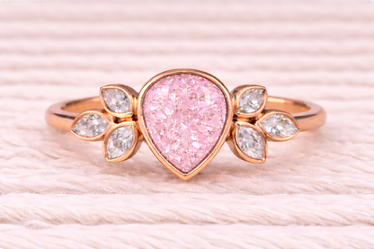 Pear Shape Memorial Ashes Ring