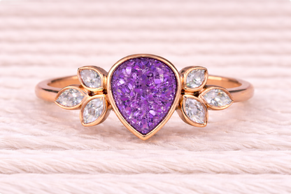 Pear Shape Memorial Ashes Ring