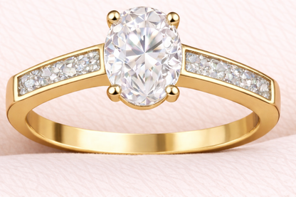 Moissanite Oval Ring