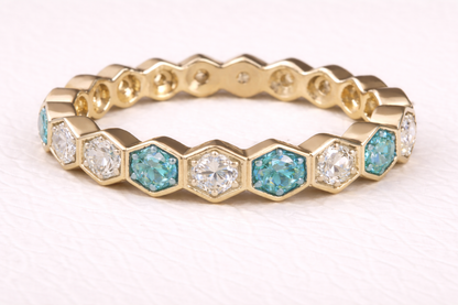 The Lucy Full Band Hexagon Ring