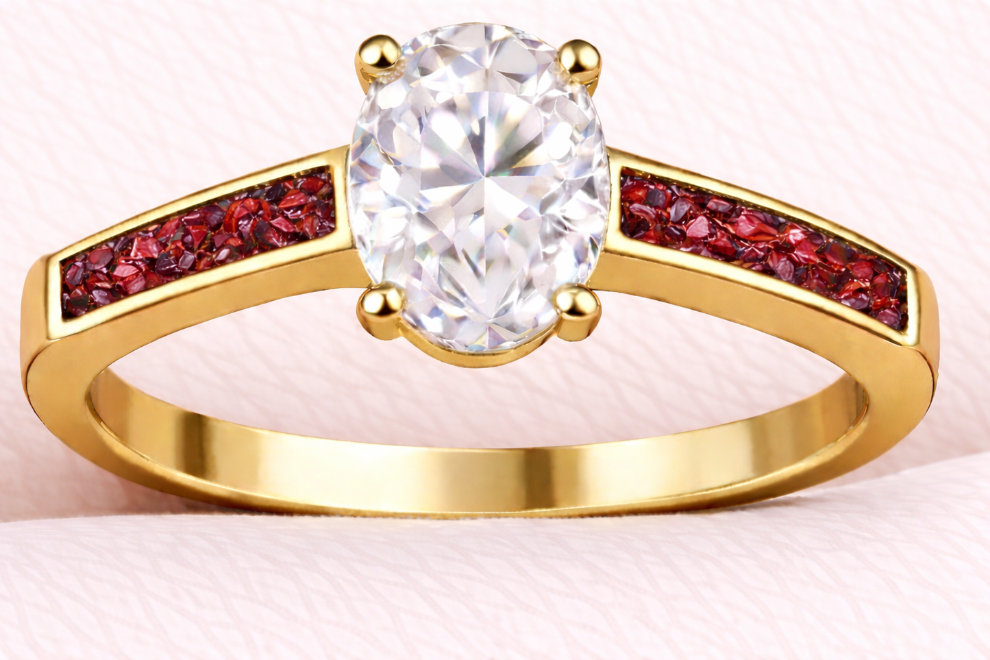 Moissanite Oval Ring