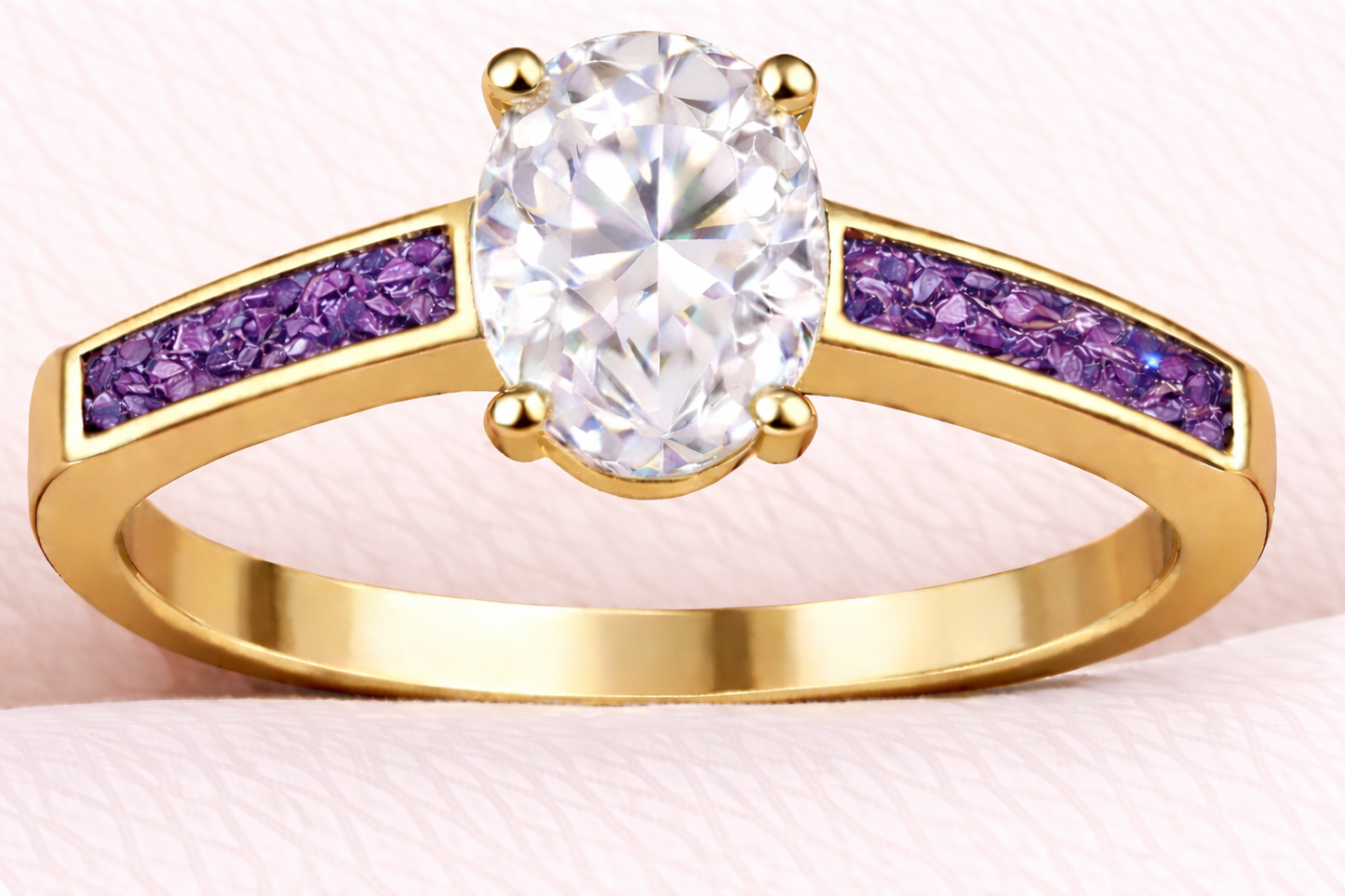 Moissanite Oval Ring