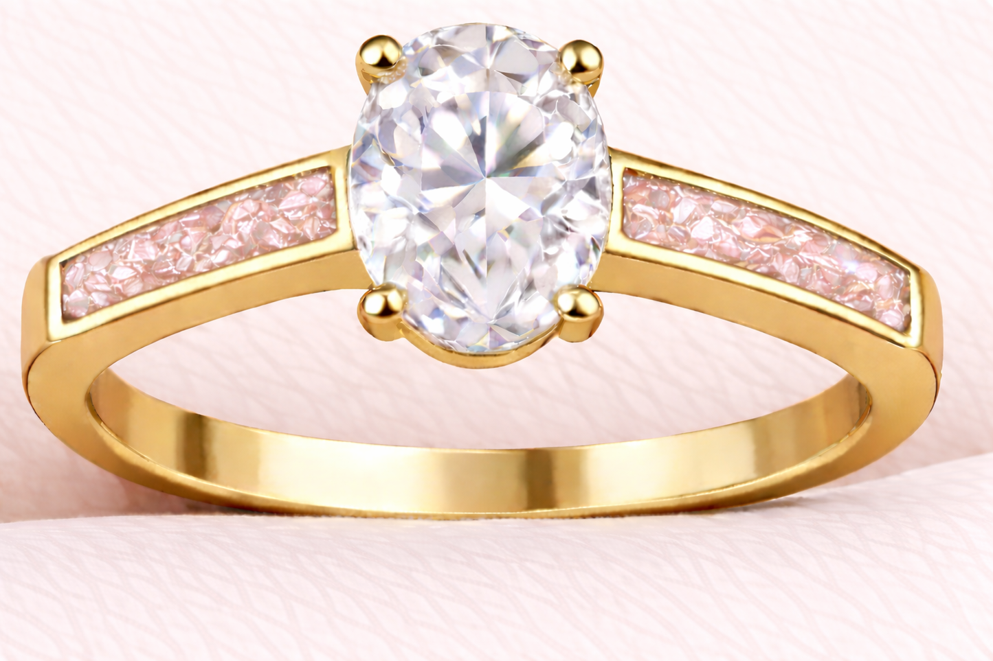 Moissanite Oval Ring