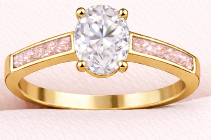 Moissanite Oval Ring