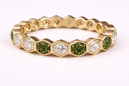 The Lucy Full Band Hexagon Ring