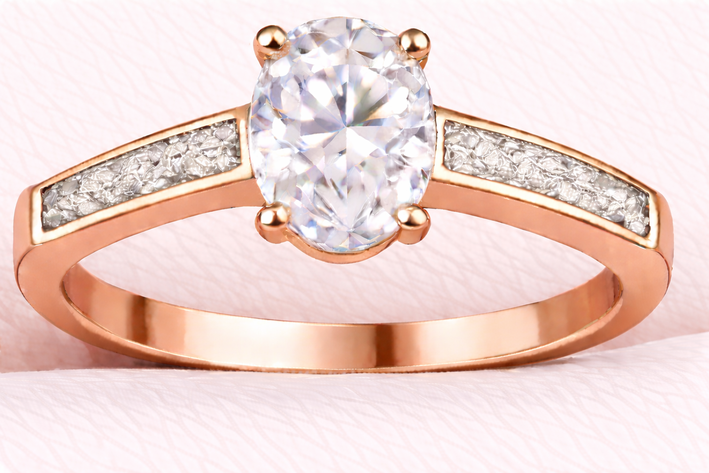 Moissanite Oval Ring