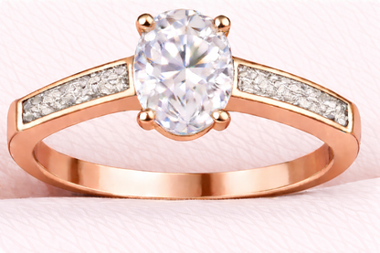 Moissanite Oval Ring