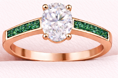 Moissanite Oval Ring