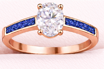Moissanite Oval Ring
