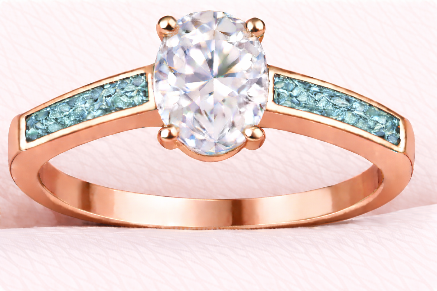 Moissanite Oval Ring