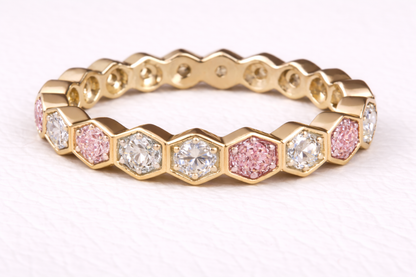 The Lucy Full Band Hexagon Ring