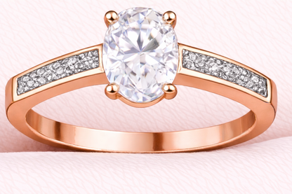 Moissanite Oval Ring