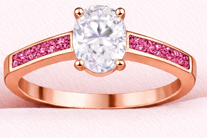 Moissanite Oval Ring