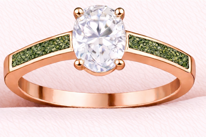Moissanite Oval Ring