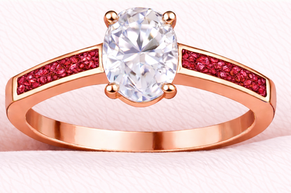 Moissanite Oval Ring