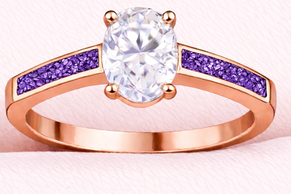 Moissanite Oval Ring