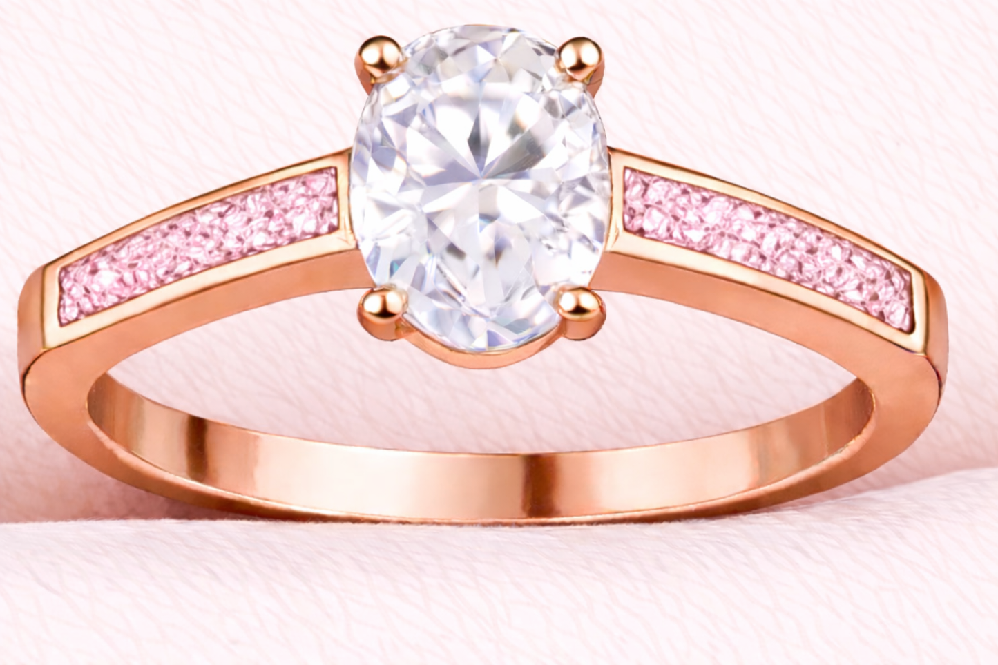 Moissanite Oval Ring