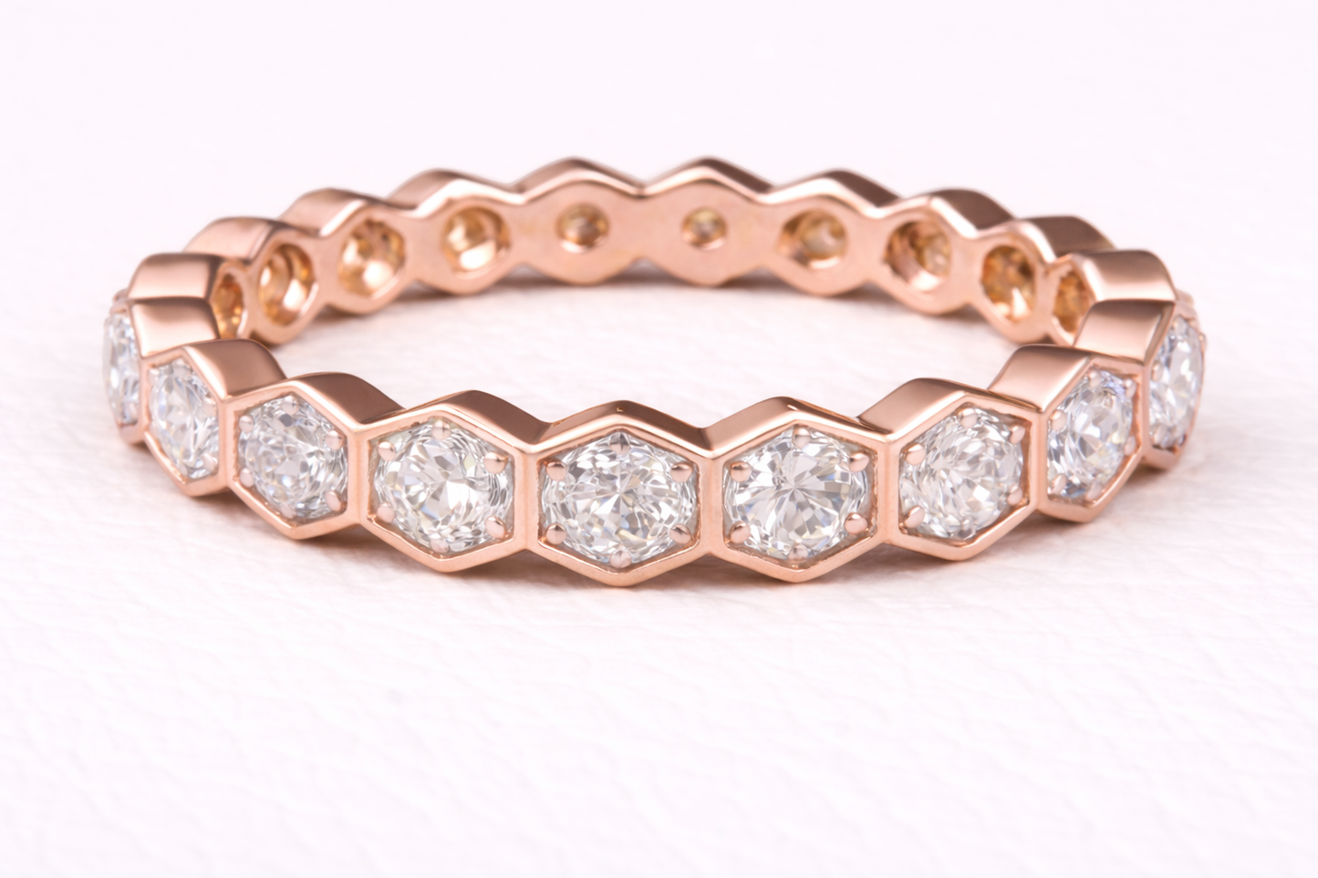The Lucy Full Band Hexagon Ring