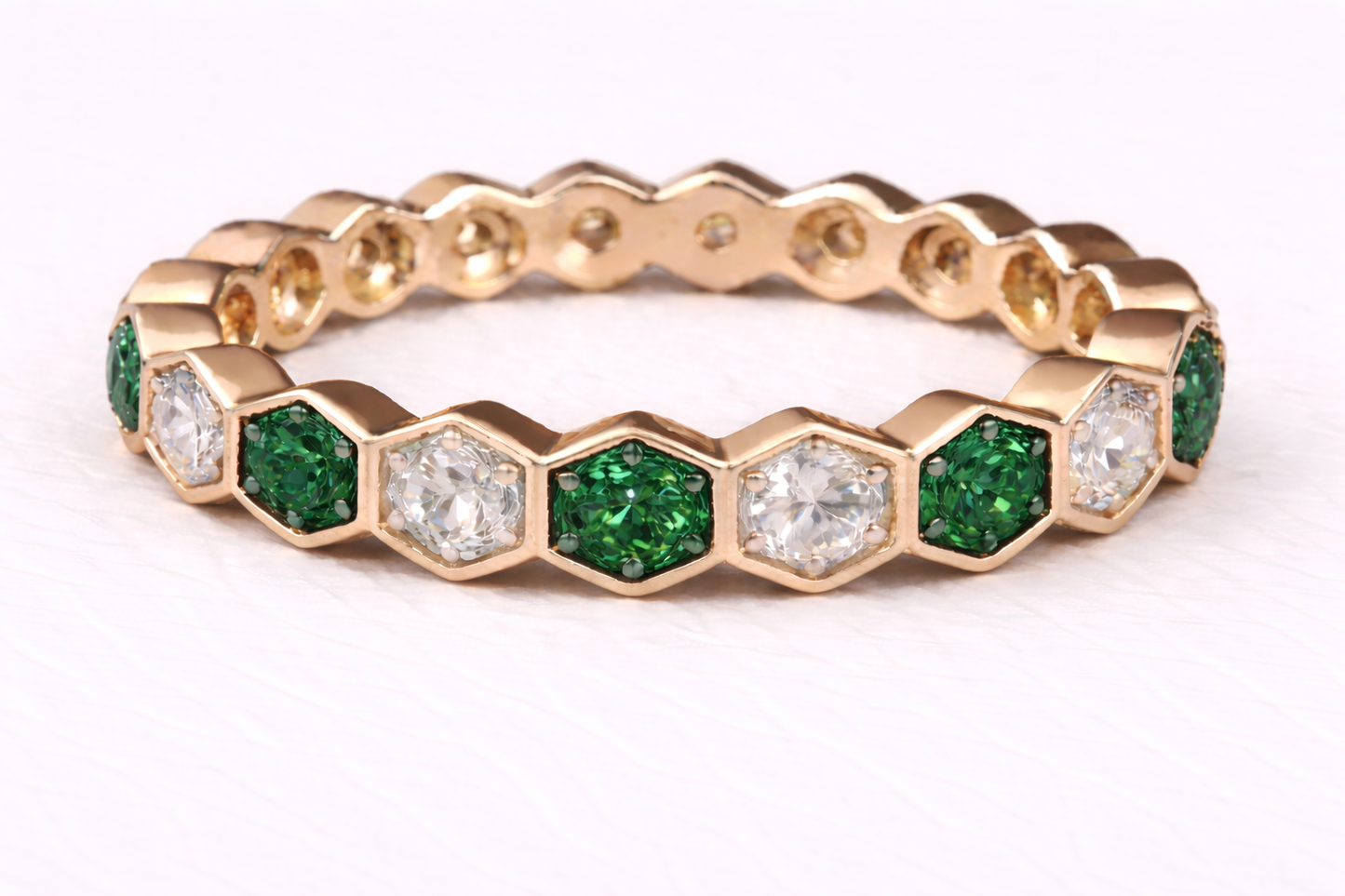 The Lucy Full Band Hexagon Ring
