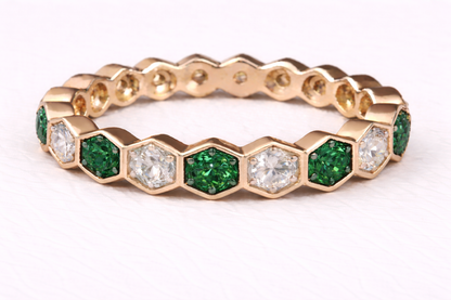 The Lucy Full Band Hexagon Ring