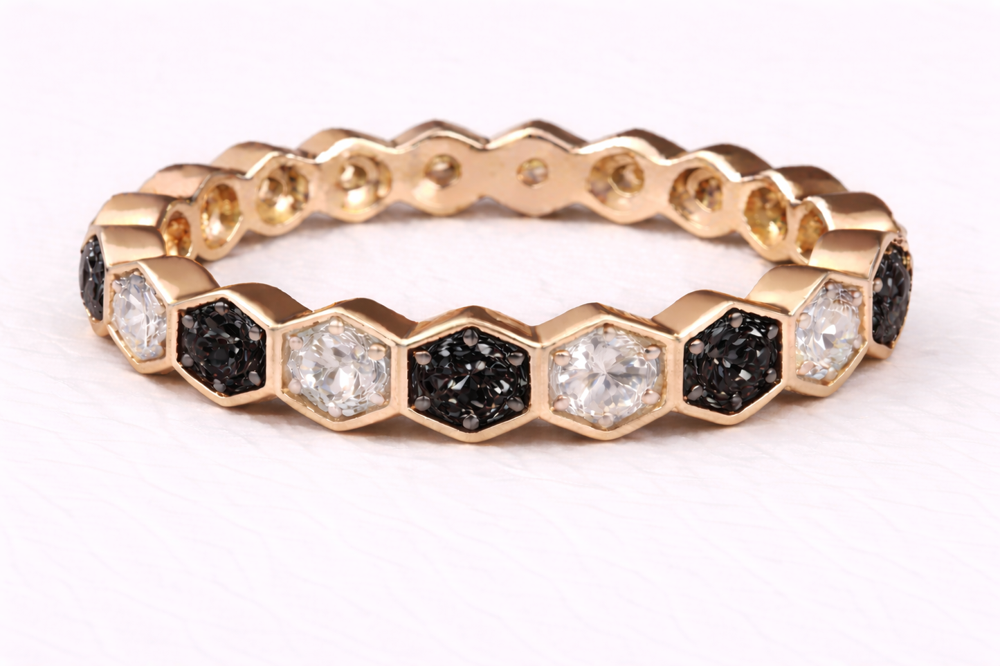 The Lucy Full Band Hexagon Ring