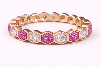 The Lucy Full Band Hexagon Ring