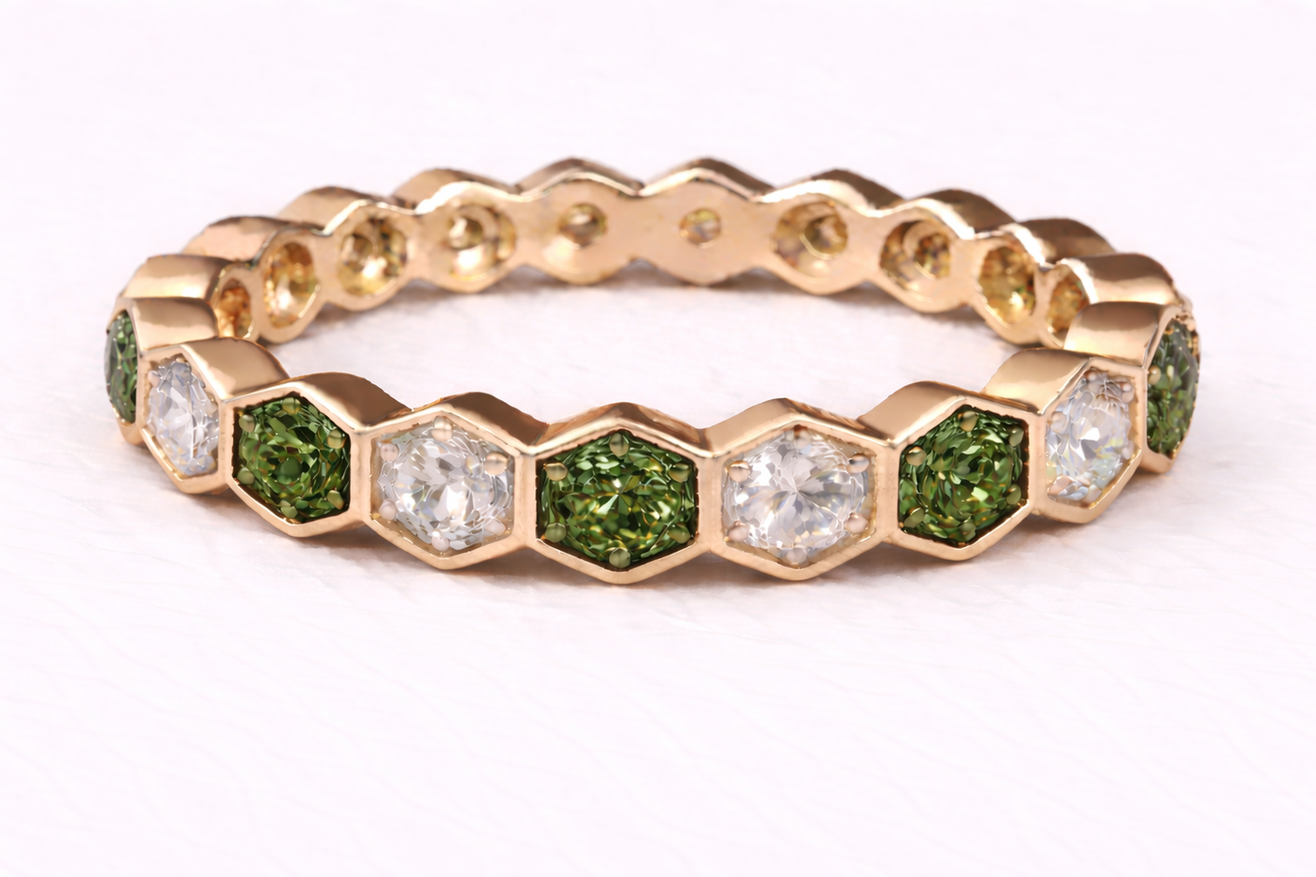 The Lucy Full Band Hexagon Ring