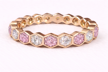 The Lucy Full Band Hexagon Ring