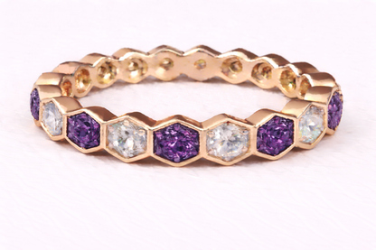 The Lucy Full Band Hexagon Ring