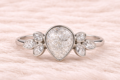 Pear Shape Memorial Ashes Ring