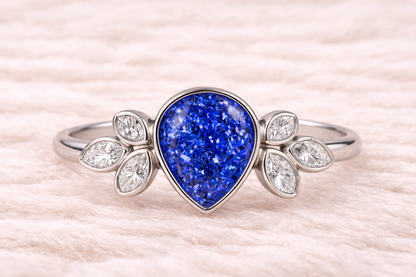 Pear Shape Memorial Ashes Ring