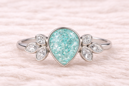 Pear Shape Memorial Ashes Ring