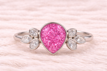 Pear Shape Memorial Ashes Ring