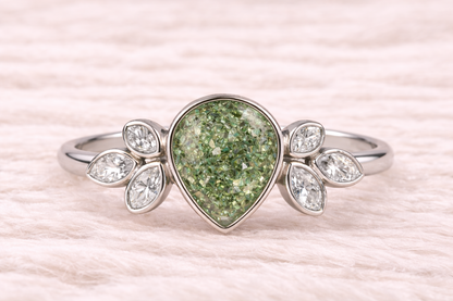 Pear Shape Memorial Ashes Ring