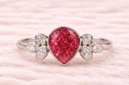Pear Shape Memorial Ashes Ring