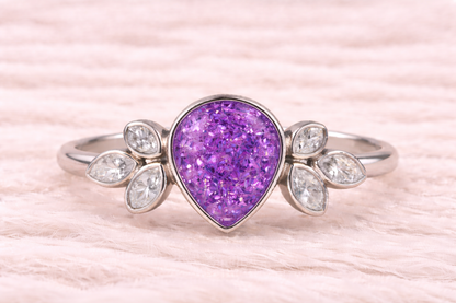 Pear Shape Memorial Ashes Ring